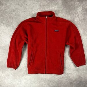 [150] Patagonia Vintage Synchilla  M Size full zip Red fleece jacket